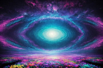 background with space style and futuristic galaxy exploration