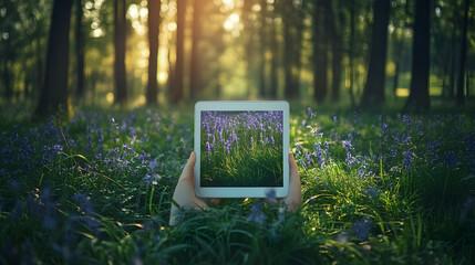 Wall Mural - Digital Connection with Nature