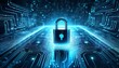 © Regina - A glowing blue padlock sits on a circuit board, symbolizing cybersecurity and digital protection.