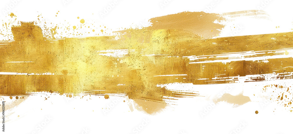 PNG Abstract gold brush stroke art Stock Photo | Adobe Stock