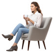 © Rawpixel.com - Drinking coffee sitting chair furniture.