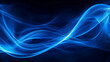 © Cavad - Abstract background, smooth blue lines on a black background. Design element