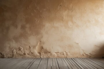 Wall Mural - Vintage Beige Plaster Wall with Rich Texture and Warm Ambiance