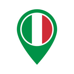 Wall Mural - Italy flag location icon