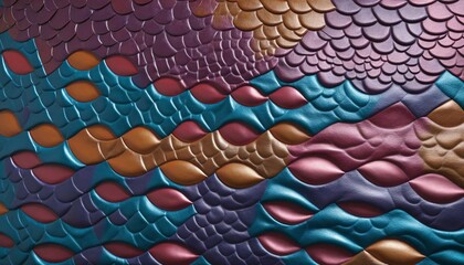 Sticker - colorful shiny dragon or mermaid skin scales, wall paper