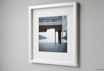 Wall Mural - Square poster frame mockup close up