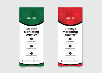 roll up banner design template, vertical, abstract background, pull up design, modern colorful banne
