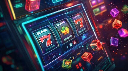 modern online slot machine with dynamic graphics, vibrant and engaging visuals, high-quality animations, and interactive gameplay elements,