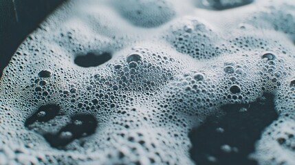 Canvas Print -   Close-up water bubbles on dishwasher's water filter