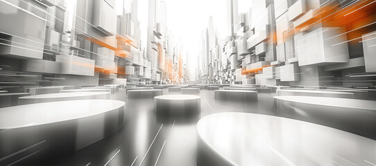 Poster - Business markets radar abstract 3d background. Generative AI.