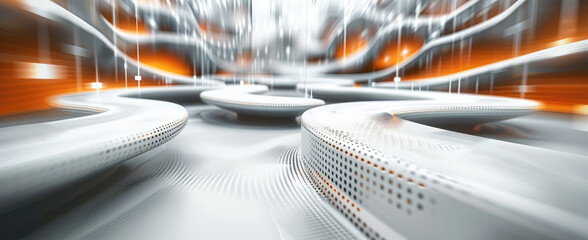 Poster - Business markets radar abstract 3d background. Generative AI.
