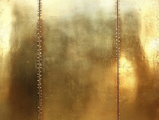 Wall Mural - A reflective golden surface with subtle shadows and textures.