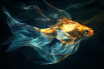 Canvas Print - fish in aquarium