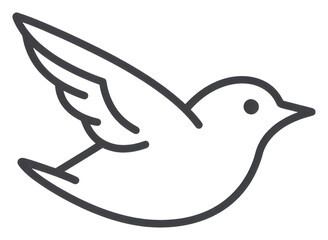 Poster - PNG Dove icon stencil animal shark.