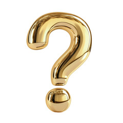a shiny gold question mark, often symbolizing a question in english png transparent