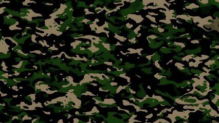 Wall Mural - green camouflage army background, forest pattern, hunting design