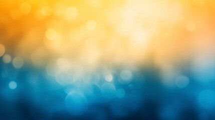 Abstract blurry background with a gradient of blue and yellow