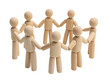 © TONSTOCK - a group of wooden people holding hands