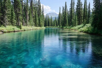 Canvas Print - lake in the woods