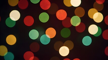 colorful abstract christmas lights with a glowing bokeh effect, creating a festive and bright holida