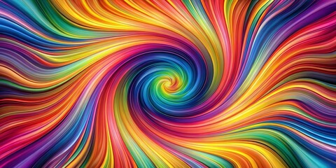 Wall Mural - Rainbow Spiral of Color, abstract, swirl, art