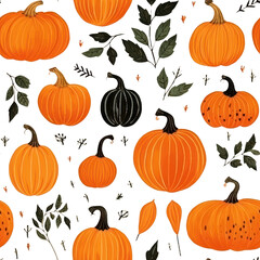 Sticker - PNG Pumpkin backgrounds vegetable pattern.