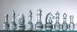 © WrongWay - Glass Chess Pieces on Board with Reflections