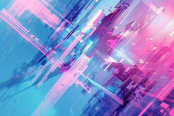 A colorful, abstract background with a blue and purple hue,