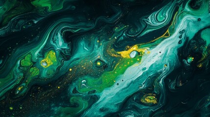 Wall Mural - abstract green paint