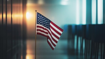 A Beautifully Waving American Flag Displayed on a Crisp White Background, Symbolizing Freedom and Patriotism in the USA.