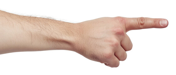 Sticker - PNG  Index finger hand white background gesturing.