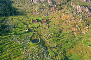 Wall Mural - The grounds of the Manzushir Monastery located in the south of protected Bogd Khan Mountain, 45 km by road from Ulaanbaatar, and 8 km northeast of Zuunmod town