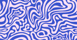 © Olga Tsikarishvili - Abstract background pattern with colorful waves. Psychedelic groovy trippy y2k retro seamless pattern in blue and pink colors. Wavy and swirled brush strokes liquid background for packaging design