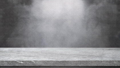 Wall Mural - 3d gray background display with shawdow leaves overlay on cement wall room,transparent soft light fo