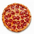 © Anna Studio - Pizza isolated on white background, online delivery from pizzeria, take away and fast food concept