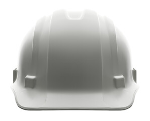 Dramatically lit White Construction Hard Hat Isolated. Transparent PNG.