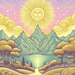 Wall Mural - Solar Serenity
