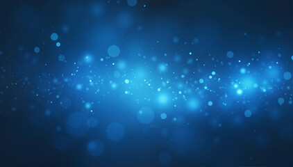 Wall Mural - background with a bokeh effect with various-sized light circles and particles on a gradient blue bac