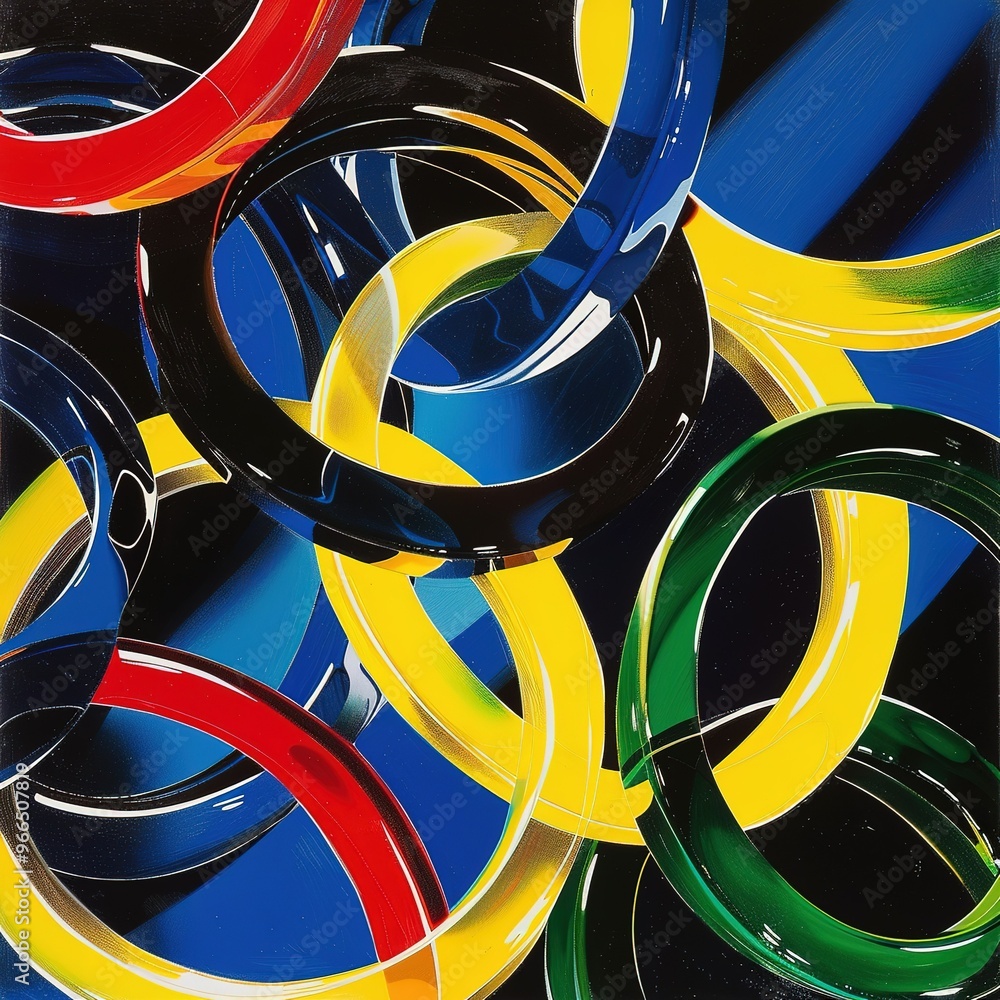 Intertwined multi-colored rings are a visual symbol rich in meaning and ...