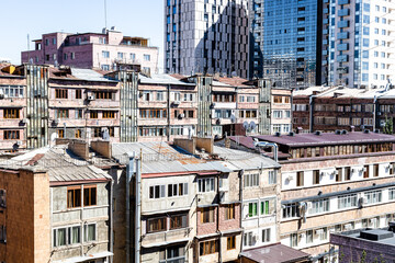 Wall Mural - old residential area in center of yerevan city