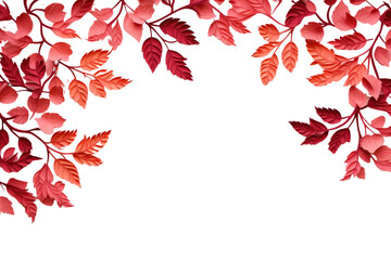 Sticker - PNG Oak leaf floral border backgrounds pattern flower.