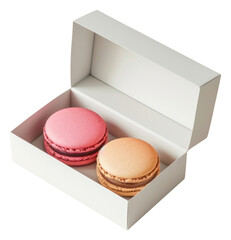 Canvas Print - PNG  Macaron box mockup macarons food confectionery.