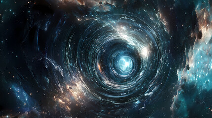 deep space time portal. time portal. illustration