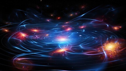 Wall Mural - a mesmerizing abstract background with swirling lines of light and color, creating a sense of cosmic
