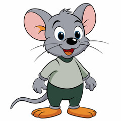 Poster - mouse cartoon, vector illustration cartoon