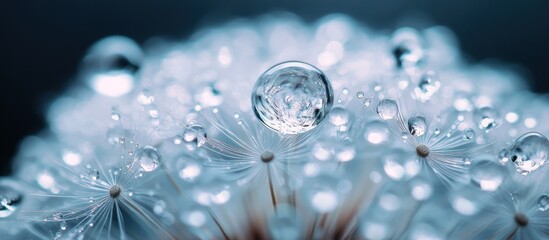 Poster - Dew Drops on a Dandelion