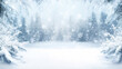 © Thiago - Winter wonderland snow scene with copy space. winter background with a snowflake border and white vignetting. Winter Wonderland. Illustration