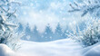 © Thiago - Winter wonderland snow scene with copy space. winter background with a snowflake border and white vignetting. Winter Wonderland. Illustration