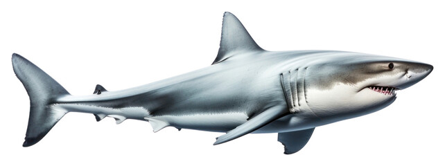 Poster - PNG Shark animal fish white background.