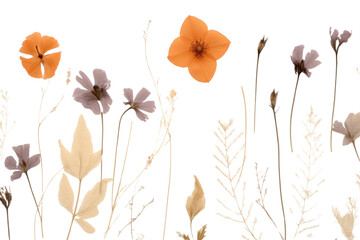 Wall Mural - PNG Delicate pressed floral arrangement